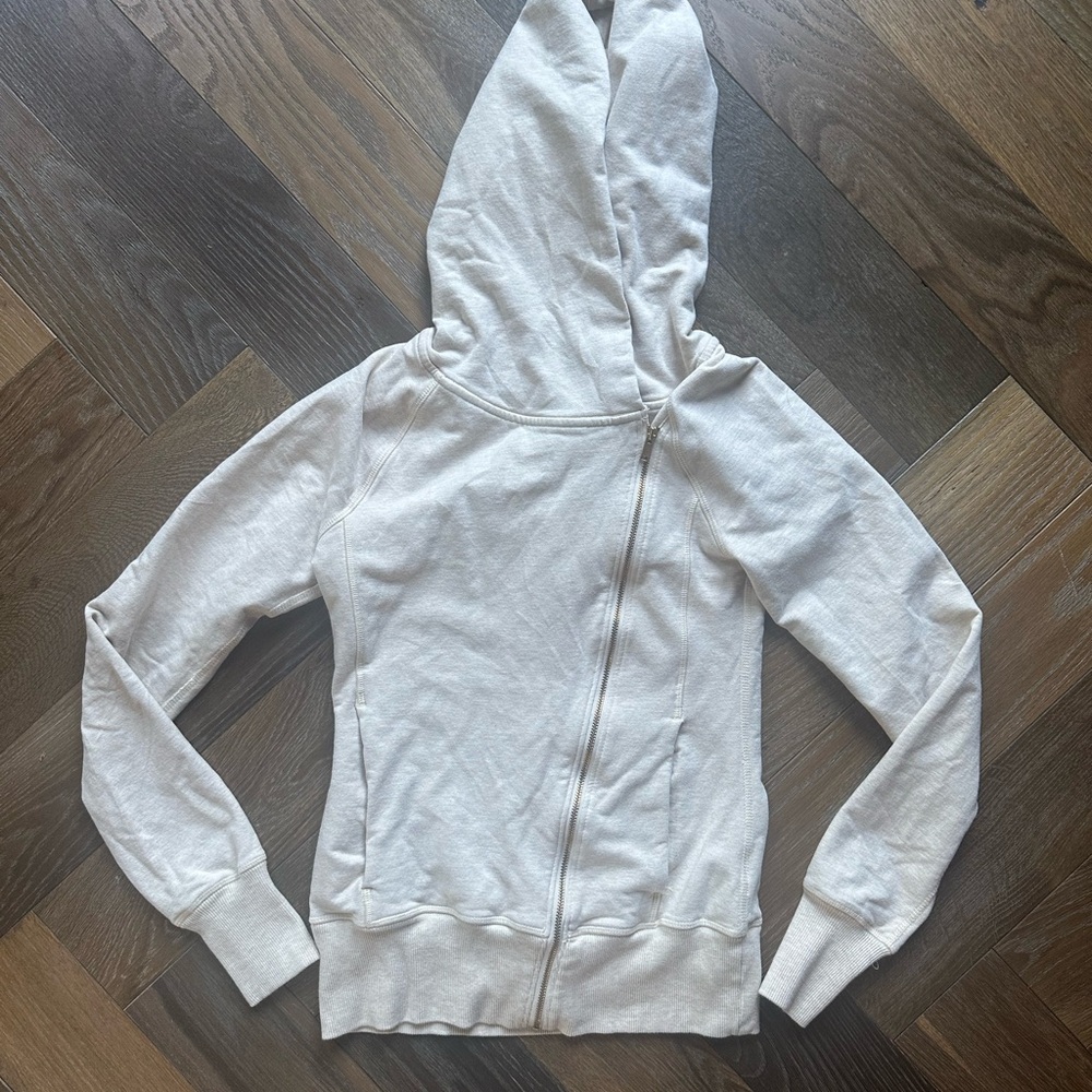 Nike Cream Hoodie with Side Zipper